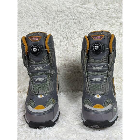 The North Face Boots Mens 11 Gray Yellow 400g Insulated BOA Primaloft Snow *READ - Picture 1 of 10